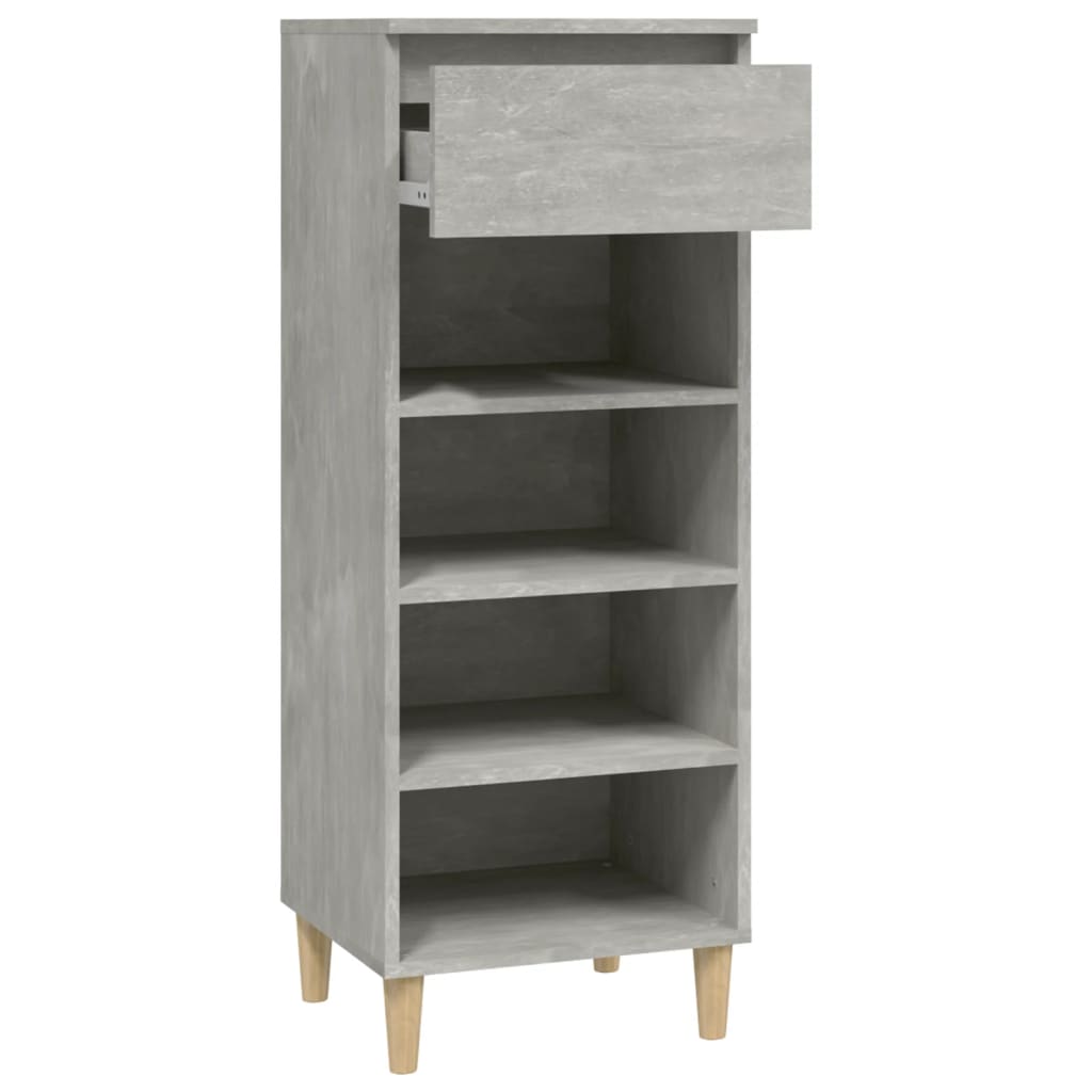 Schoenenkast 40x36x105 cm bewerkt hout betongrijs - AllerleiShop