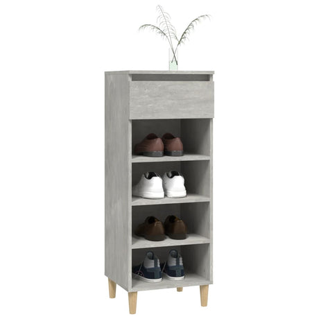 Schoenenkast 40x36x105 cm bewerkt hout betongrijs - AllerleiShop