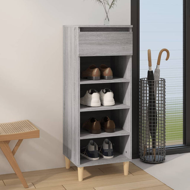 Schoenenkast 40x36x105 cm bewerkt hout grijs sonoma - AllerleiShop