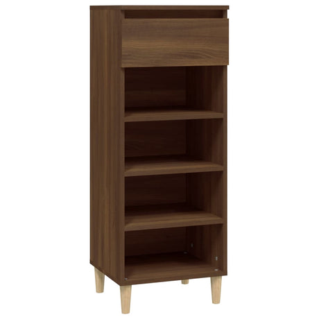 Schoenenkast 40x36x105 cm bewerkt hout bruin eikenkleur - AllerleiShop