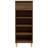 Schoenenkast 40x36x105 cm bewerkt hout bruin eikenkleur - AllerleiShop