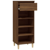 Schoenenkast 40x36x105 cm bewerkt hout bruin eikenkleur - AllerleiShop