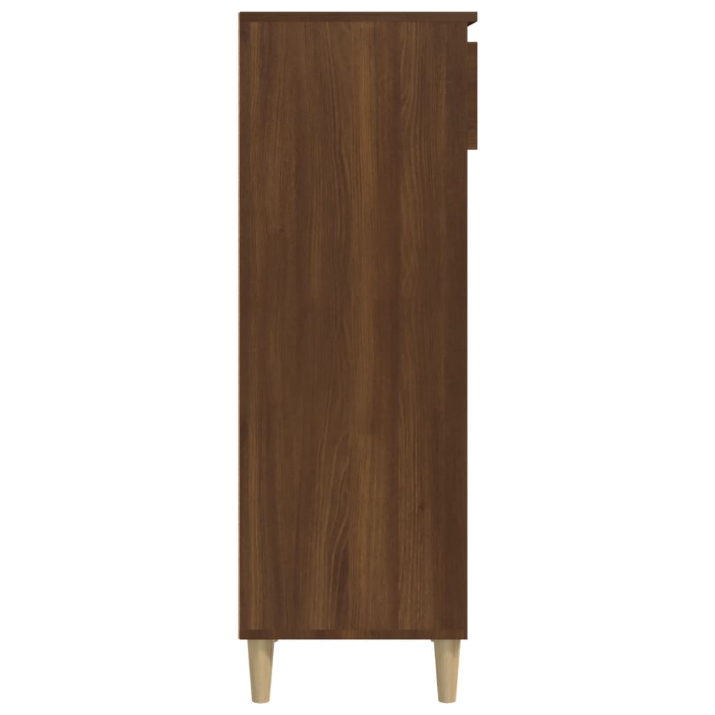 Schoenenkast 40x36x105 cm bewerkt hout bruin eikenkleur - AllerleiShop