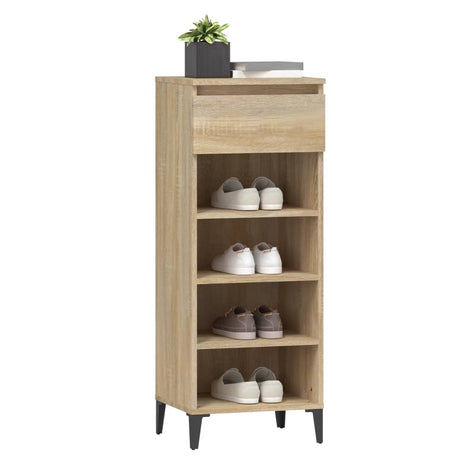 Schoenenrek 40x36x105 cm bewerkt hout sonoma eikenkleurig - AllerleiShop