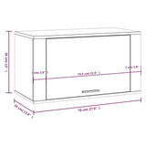 Wandschoenenkast 70x35x38 cm bewerkt hout wit - AllerleiShop