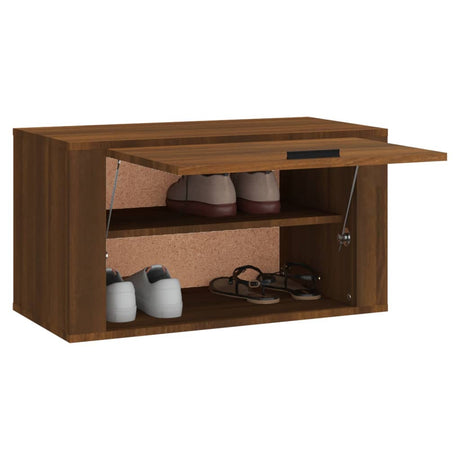 Wandschoenenkast 70x35x38 cm massief grenenhout bruineiken - AllerleiShop