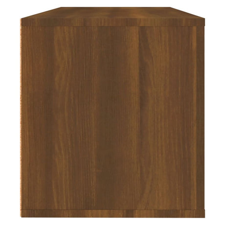 Schoenenkast wandgemonteerd 100x35x38cm bewerkt hout bruineiken - AllerleiShop