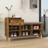 Schoenenkast 102x36x60 cm bewerkt hout gerookt eikenkleurig - AllerleiShop