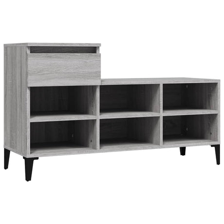 Schoenenkast 102x36x60 cm bewerkt hout sonoma grijs - AllerleiShop