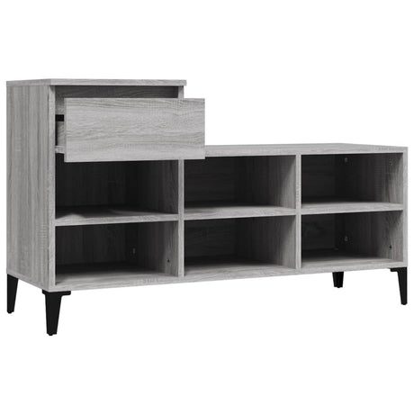 Schoenenkast 102x36x60 cm bewerkt hout sonoma grijs - AllerleiShop