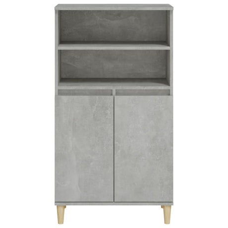 Hoge kast 60x36x110 cm bewerkt hout betongrijs - AllerleiShop