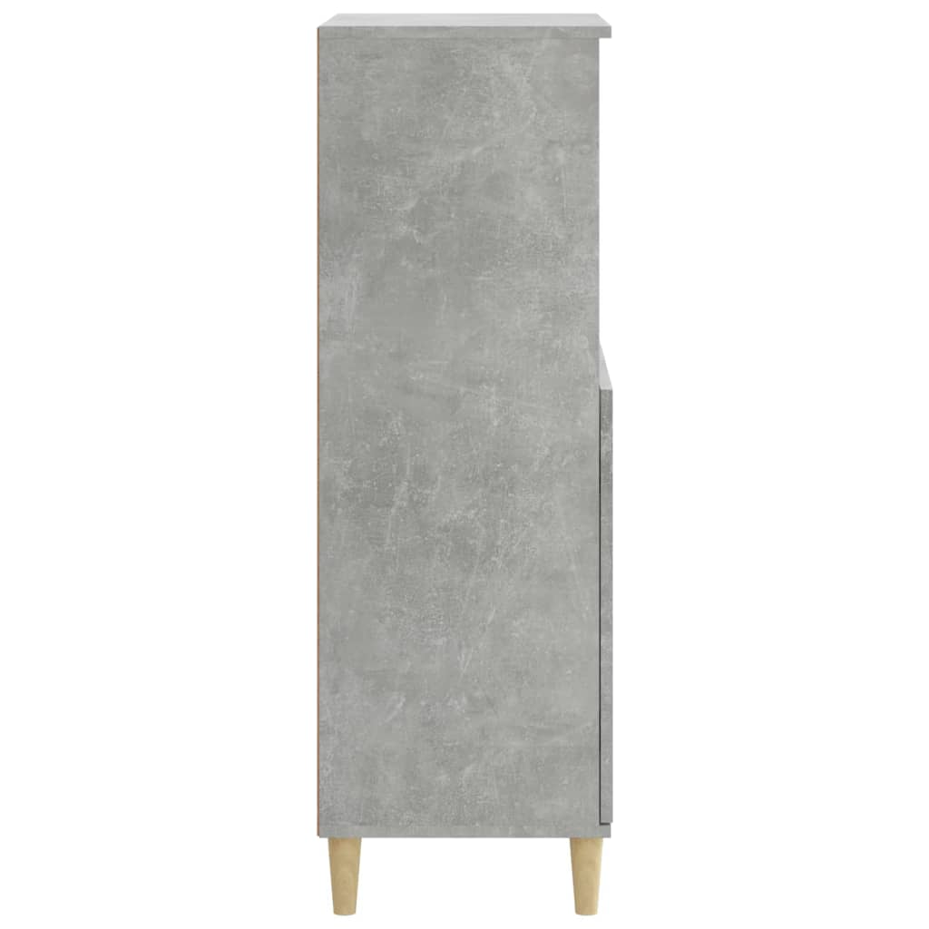 Hoge kast 60x36x110 cm bewerkt hout betongrijs - AllerleiShop