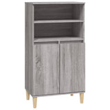 Hoge kast 60x36x110 cm bewerkt hout grijs sonoma eikenkleurig - AllerleiShop