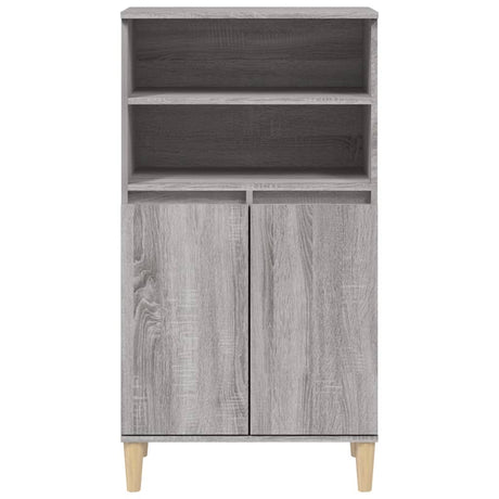 Hoge kast 60x36x110 cm bewerkt hout grijs sonoma eikenkleurig - AllerleiShop