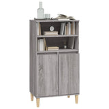 Hoge kast 60x36x110 cm bewerkt hout grijs sonoma eikenkleurig - AllerleiShop