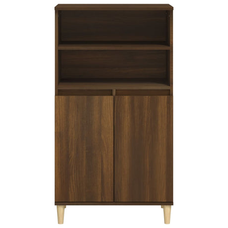 Hoge kast 60x36x110 cm bewerkt hout bruin eikenkleur - AllerleiShop