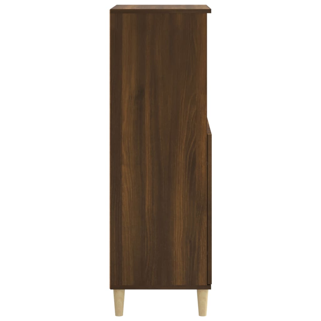 Hoge kast 60x36x110 cm bewerkt hout bruin eikenkleur - AllerleiShop