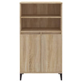 Hoge kast 60x36x110 cm bewerkt hout sonoma eikenkleurig - AllerleiShop