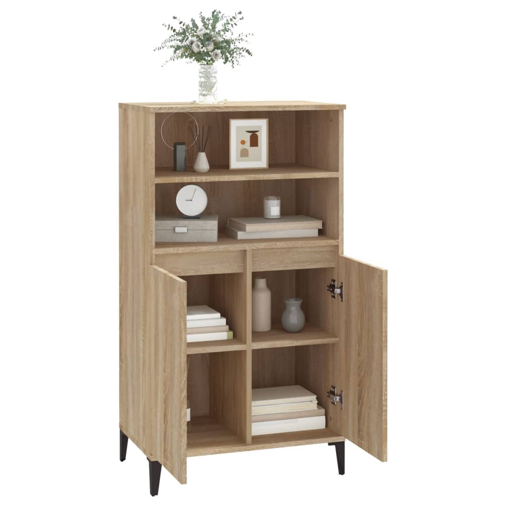 Hoge kast 60x36x110 cm bewerkt hout sonoma eikenkleurig - AllerleiShop