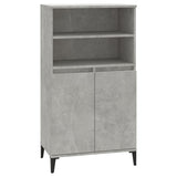 Hoge kast 60x36x110 cm bewerkt hout betongrijs - AllerleiShop