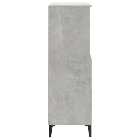 Hoge kast 60x36x110 cm bewerkt hout betongrijs - AllerleiShop