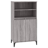 Hoge kast 60x36x110 cm bewerkt hout grijs sonoma eikenkleurig - AllerleiShop