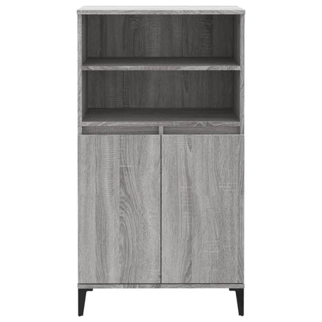 Hoge kast 60x36x110 cm bewerkt hout grijs sonoma eikenkleurig - AllerleiShop