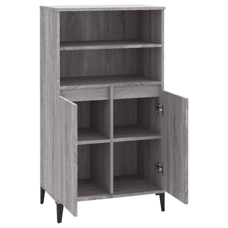 Hoge kast 60x36x110 cm bewerkt hout grijs sonoma eikenkleurig - AllerleiShop