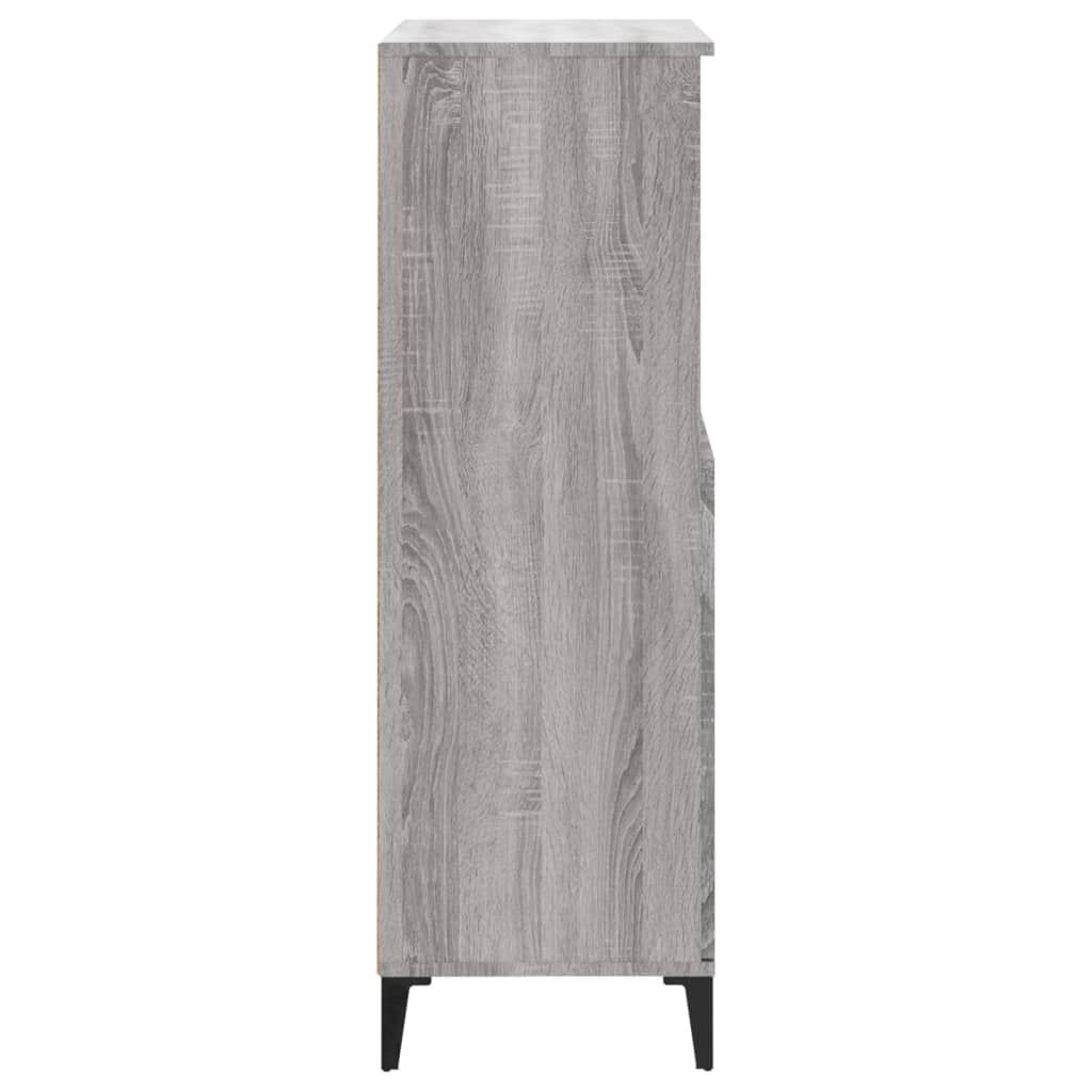 Hoge kast 60x36x110 cm bewerkt hout grijs sonoma eikenkleurig - AllerleiShop