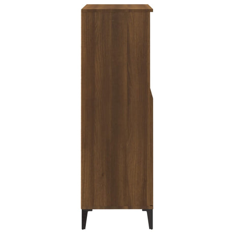 Hoge kast 60x36x110 cm bewerkt hout bruin eikenkleur - AllerleiShop