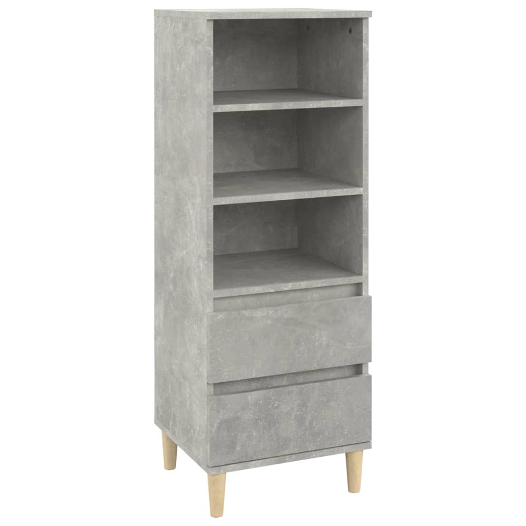 Hoge kast 40x36x110 cm bewerkt hout betongrijs - AllerleiShop