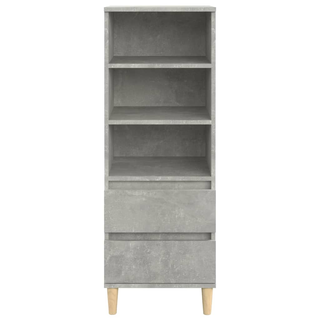 Hoge kast 40x36x110 cm bewerkt hout betongrijs - AllerleiShop