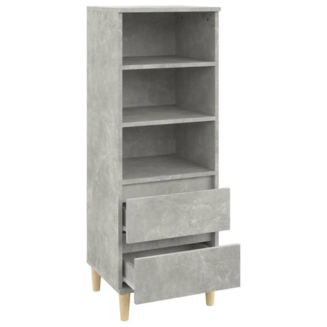 Hoge kast 40x36x110 cm bewerkt hout betongrijs - AllerleiShop