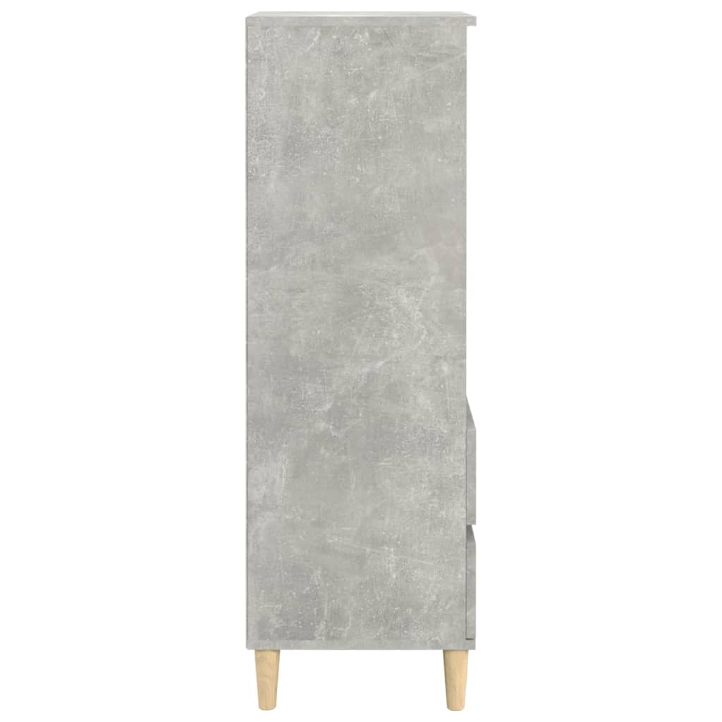 Hoge kast 40x36x110 cm bewerkt hout betongrijs - AllerleiShop