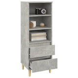 Hoge kast 40x36x110 cm bewerkt hout betongrijs - AllerleiShop