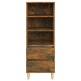 Hoge kast 40x36x110 cm bewerkt hout gerookt eiken - AllerleiShop