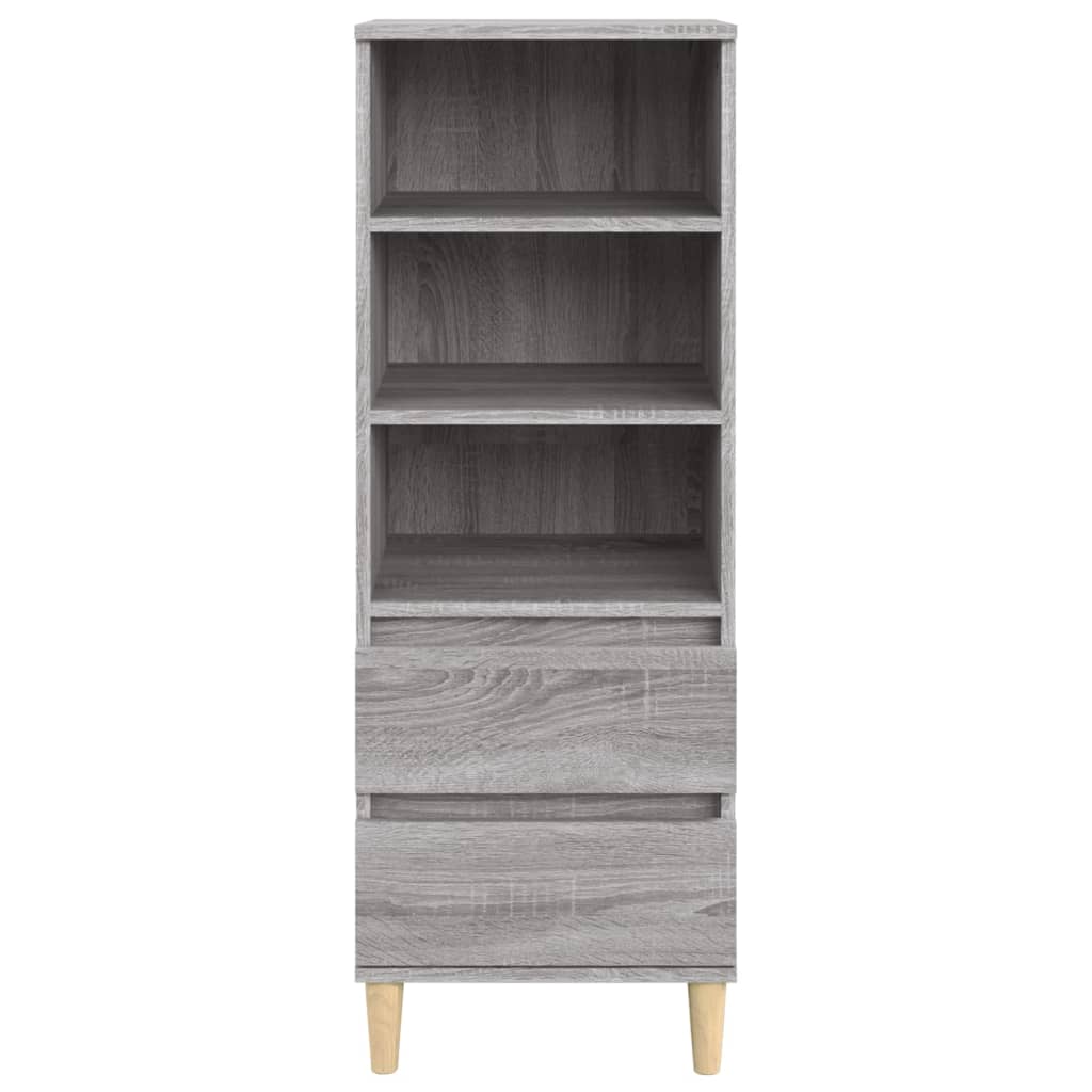 Hoge kast 40x36x110 cm bewerkt hout grijs sonoma - AllerleiShop