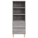 Hoge kast 40x36x110 cm bewerkt hout grijs sonoma - AllerleiShop