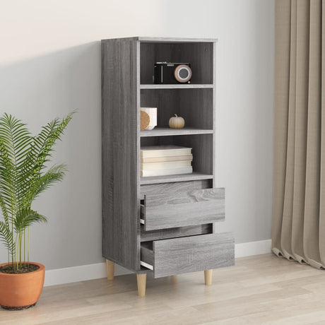 Hoge kast 40x36x110 cm bewerkt hout grijs sonoma - AllerleiShop