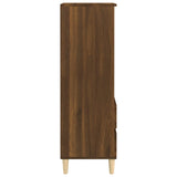 Hoge kast 40x36x110 cm bewerkt hout bruineiken - AllerleiShop