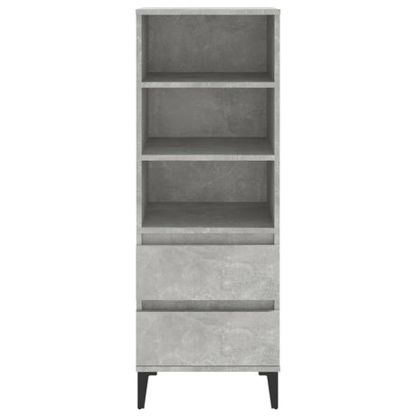 Hoge kast 40x36x110 cm bewerkt hout betongrijs - AllerleiShop