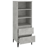 Hoge kast 40x36x110 cm bewerkt hout betongrijs - AllerleiShop