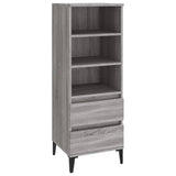 Hoge kast 40x36x110 cm bewerkt hout grijs sonoma - AllerleiShop