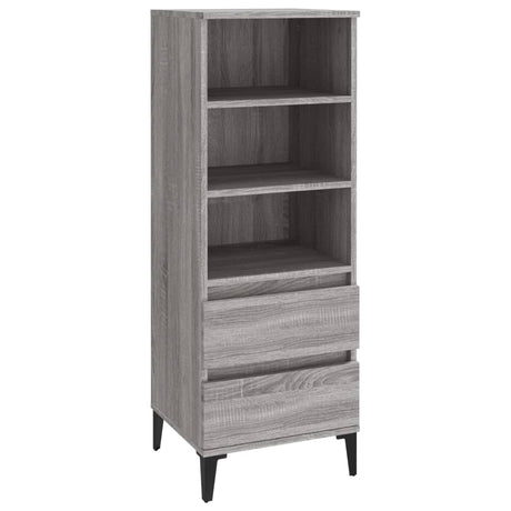 Hoge kast 40x36x110 cm bewerkt hout grijs sonoma - AllerleiShop