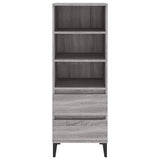 Hoge kast 40x36x110 cm bewerkt hout grijs sonoma - AllerleiShop