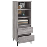 Hoge kast 40x36x110 cm bewerkt hout grijs sonoma - AllerleiShop