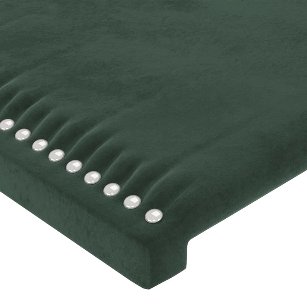 Hoofdbord met randen 163x23x78/88 cm fluweel donkergroen