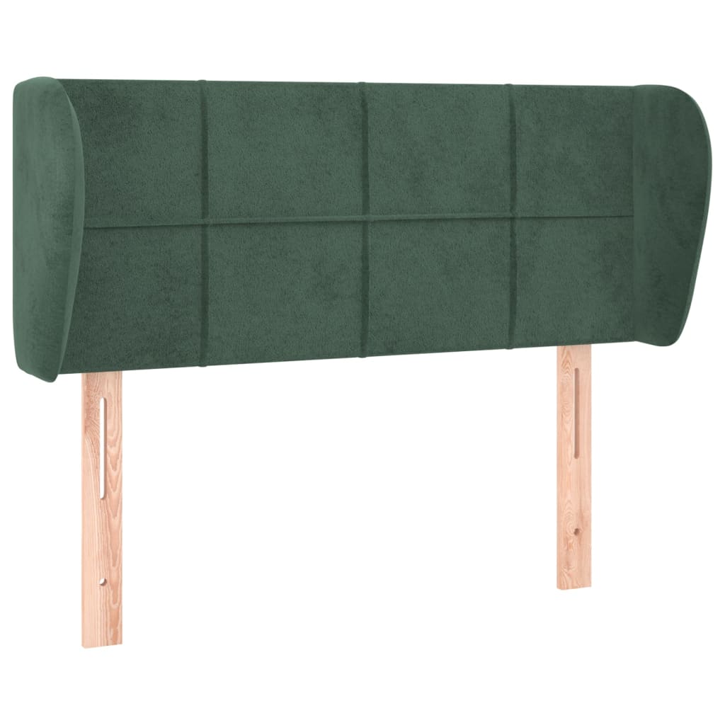 Hoofdbord met randen 103x23x78/88 cm fluweel donkergroen