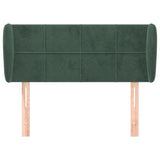 Hoofdbord met randen 103x23x78/88 cm fluweel donkergroen