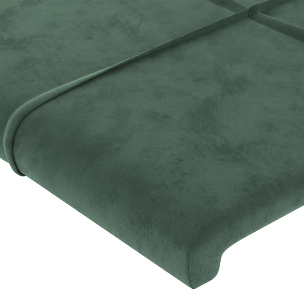 Hoofdbord met randen 103x23x78/88 cm fluweel donkergroen